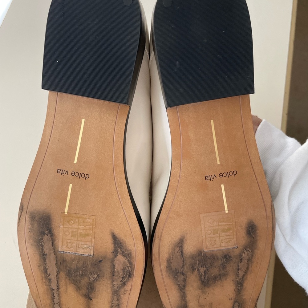 Dolce Vita Ivory Braided Leather Loafers - Picture 5 of 6